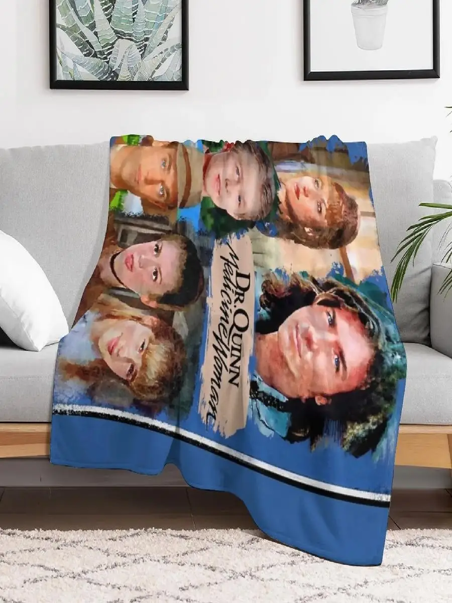 Dr Quinn Medicine Woman Family Throw Blanket  Cozy Plush for Anime Cosplay and Home Comfort