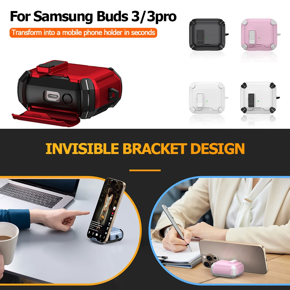 Magnetic Automatic Switch Earphone Case For Samsung Galaxy Buds 3 Pro Buds3 Wireless Charging Headphone Cover Sleeve Shockproof