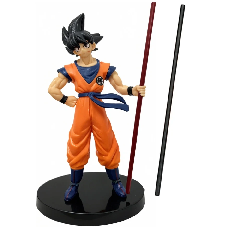 22 cm Anime Dragon Ball Son Wukong Action Puppe Super Saiyajin Son Goku Modell PVC handgemalte figur Spielzeug Geburtstag geschenk Dekoration