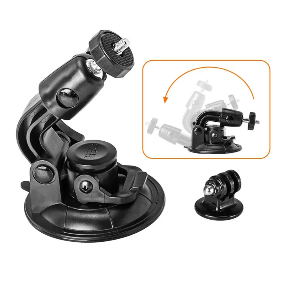 For Gopro Action Camera Suction Cup Mount For Go Pro Hero 11 10 9 8 7 6 5 SJCAM DJI Insta360 Mount Window Glass Sucker Accessory