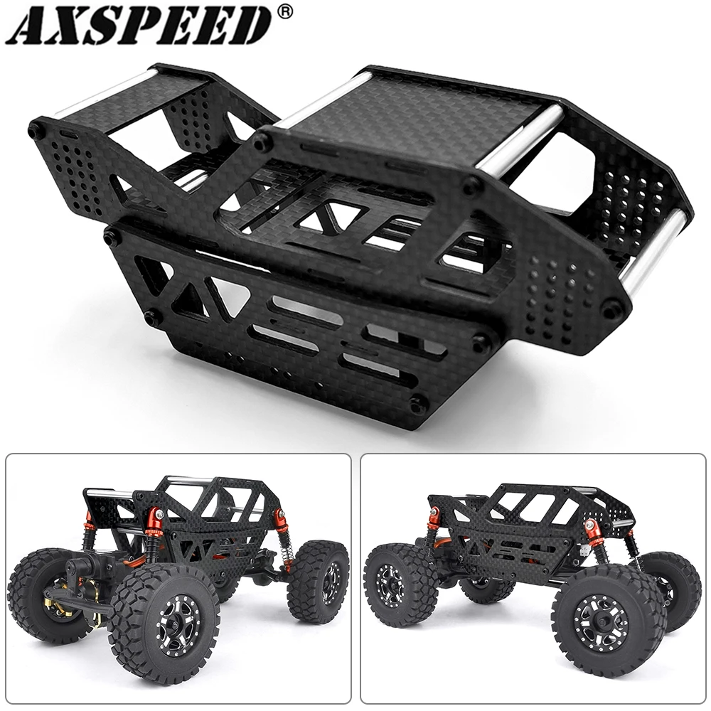 AXSPEED Carbon Fiber Rock Buggy Frame Roll Cage Body Shell Chassis for Axial SCX24 1/24 RC Crawler Car Upgrade Parts