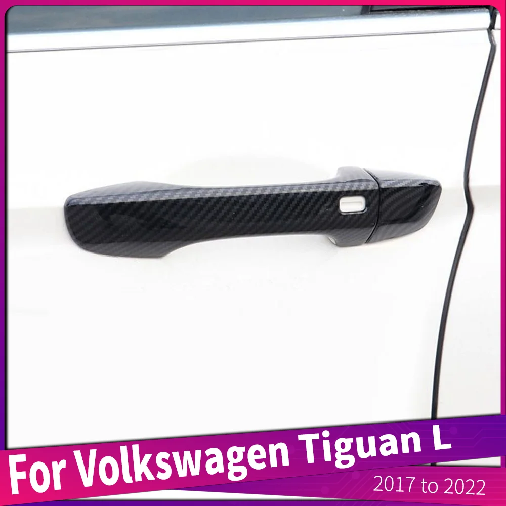 

For Volkswagen Tiguan L 2017 2018 2019 2020 2021 2022 Car Outer Door Handle Catch Cover Protection Trim Sticker