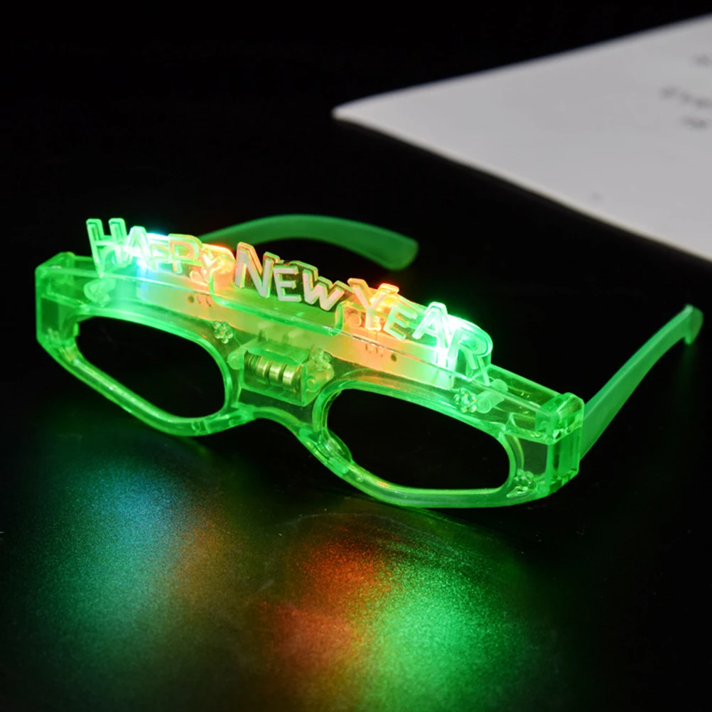 

12 Pcs Glowing Glasses New Year Flashing Light up LED for Party Supplies Novelty Luminous
