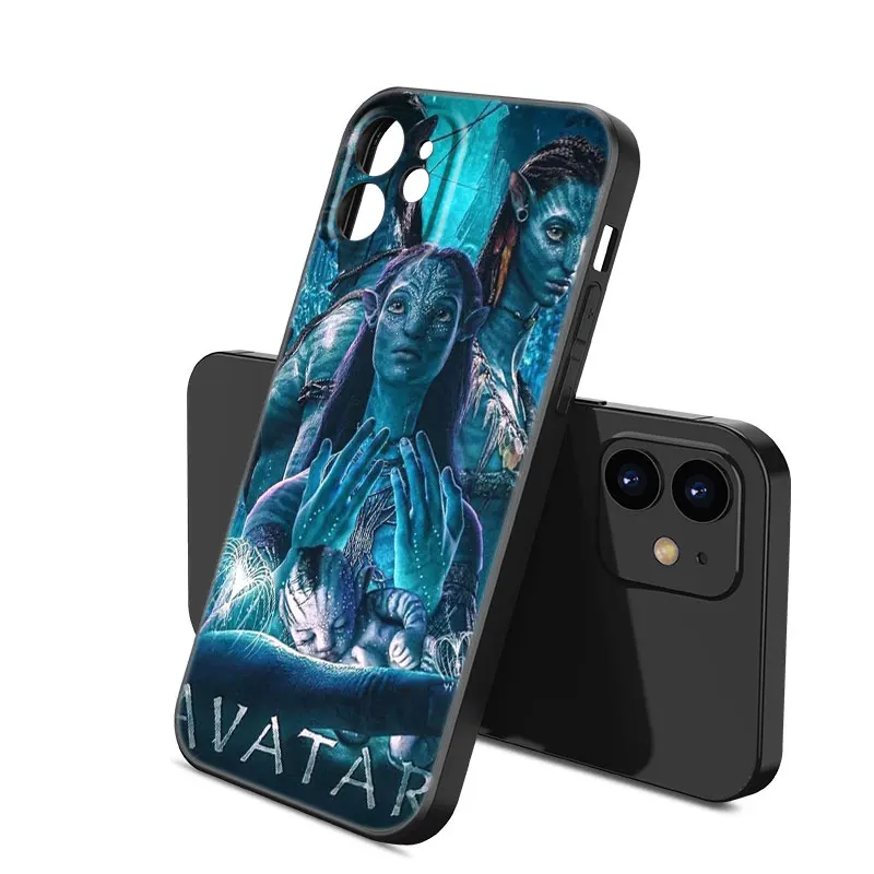 Avatar Film Phone Case For Apple iPhone 12 13 Mini 11 14 15 Pro Max 7 8 Plus X XR XS SE 2020 2022 Black Silicone Case