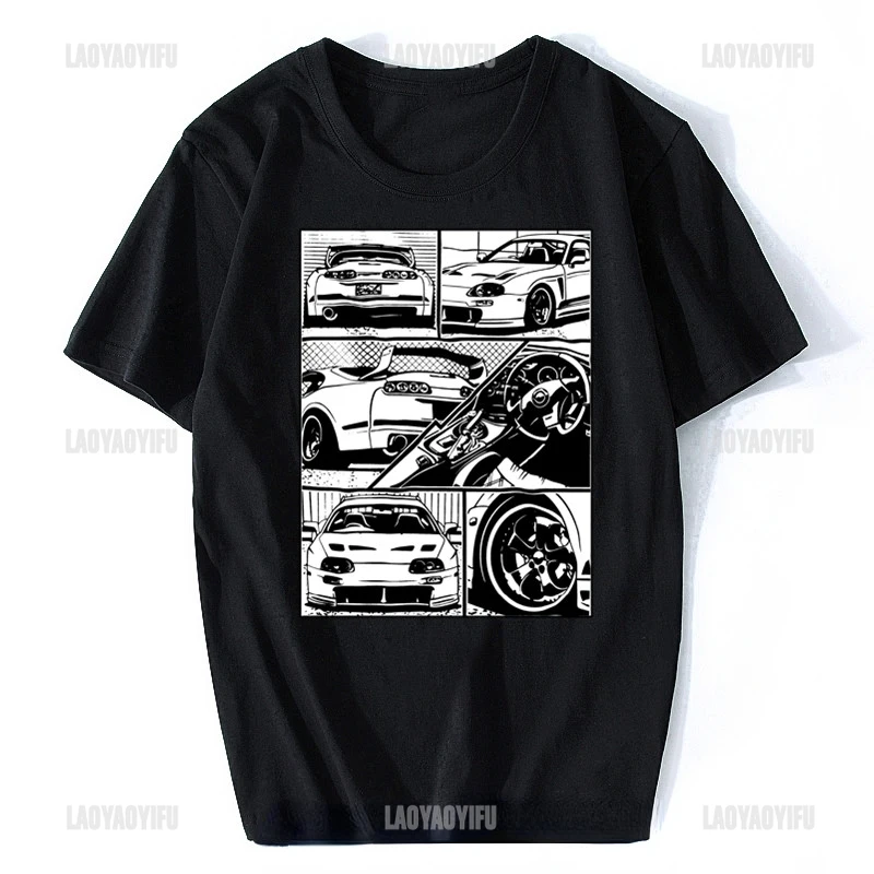 Car Fans Fashion Summer Tshirt Fragment Shirt White Jdm Boost Turbo Japanese Racing Race Tee Shirt Fashion Hip-hop Short Sleeve