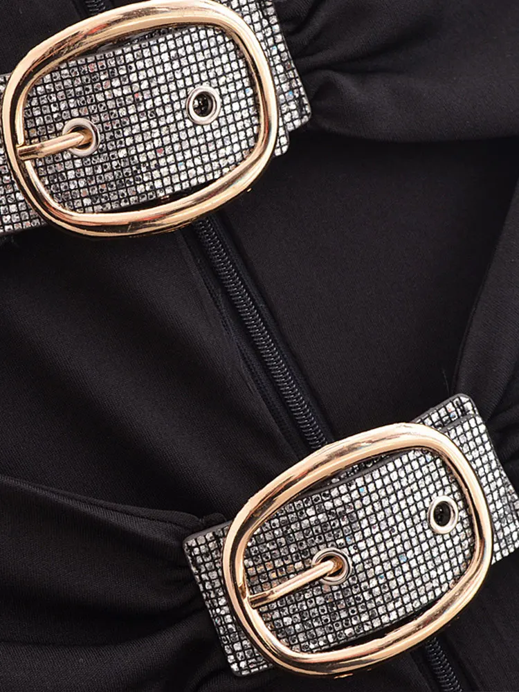 2025年 レディース ブラック カットアウト ロングドレス エレガント パーティー イブニング ミディドレス レディース ファッション カジュアル ノースリーブ セクシードレス