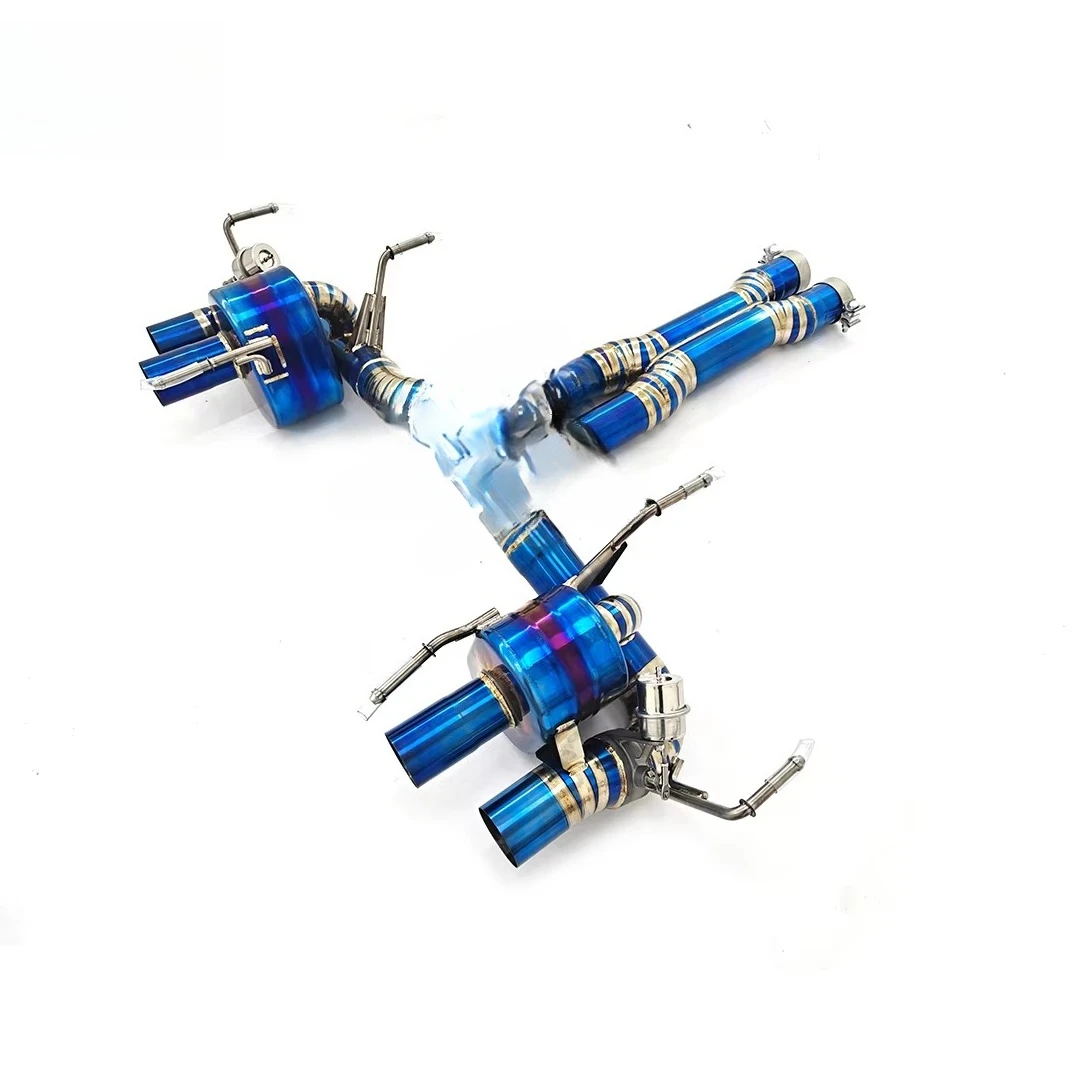 Titanium Muffler Exhaust GTS/Competizione 6.5L V12 X-pipe Valved Remote Control Exhaust System