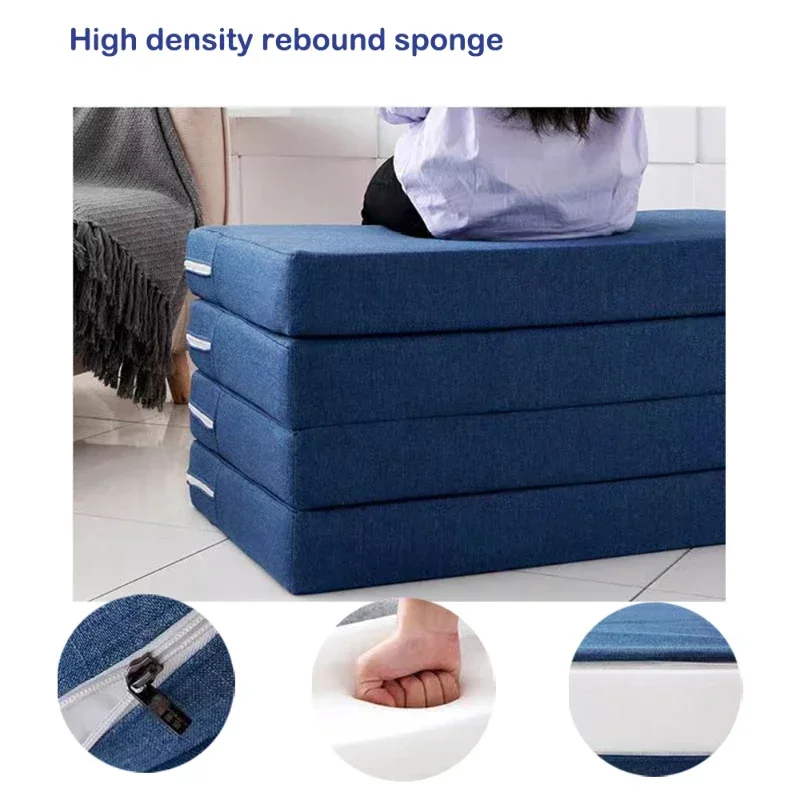 Memory Single Foam Folding Mattress Foldable Tatami Yoga Mat for Floor Sleeping School Office Lunch Break Mattresses Portable image 6