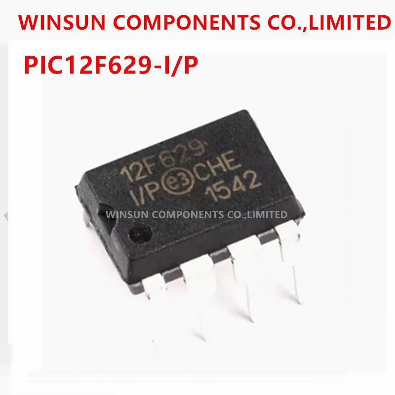 (5piece)100% new imported original  PIC12F629-I/P 8-bit flash microcontroller DIP-8