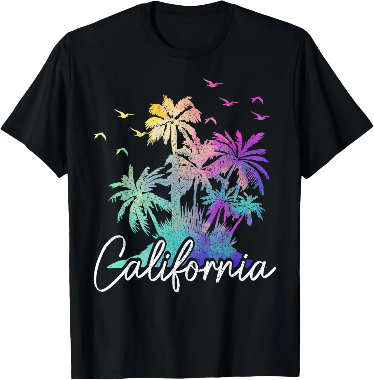 California Cali Beach Vintage Palm Trees Holiday T-Shirt