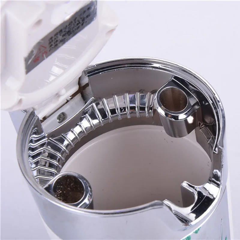 CHIZIYO Newest Car Portable Cigar Cigarette Ashtray Smokeless Carbon Fiber Car Ashtray With Led Light view 4