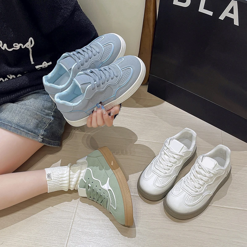 Women's White Sneakers 2025 New Spring Female School Casual Sneaker Versatile Non-slip Comfortable Women's Tennis Shoes Fashion