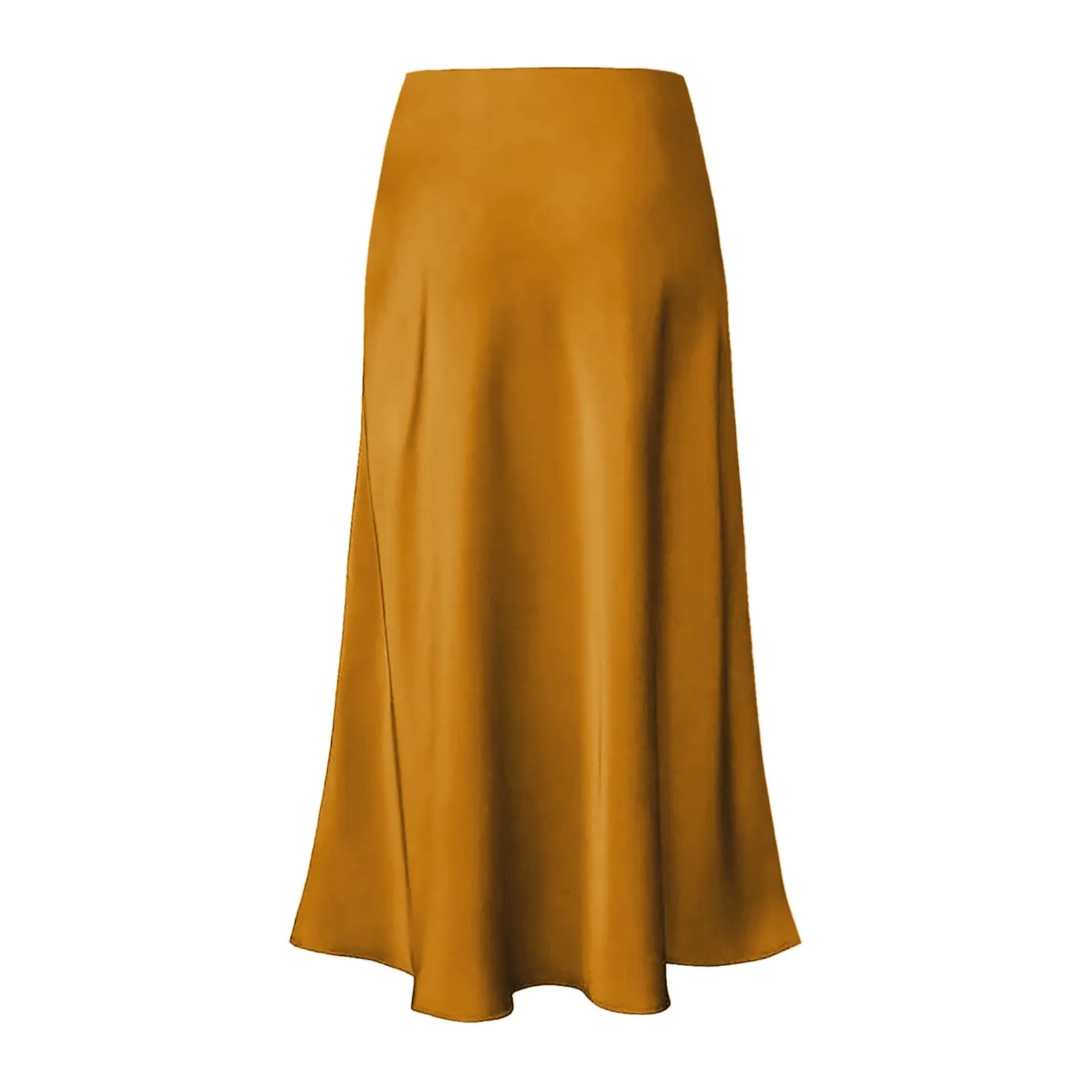 

Womens Skirts Summer Women Long Satin Skirt Silk Elegant High Waist Cocktail Party Wedding Flared