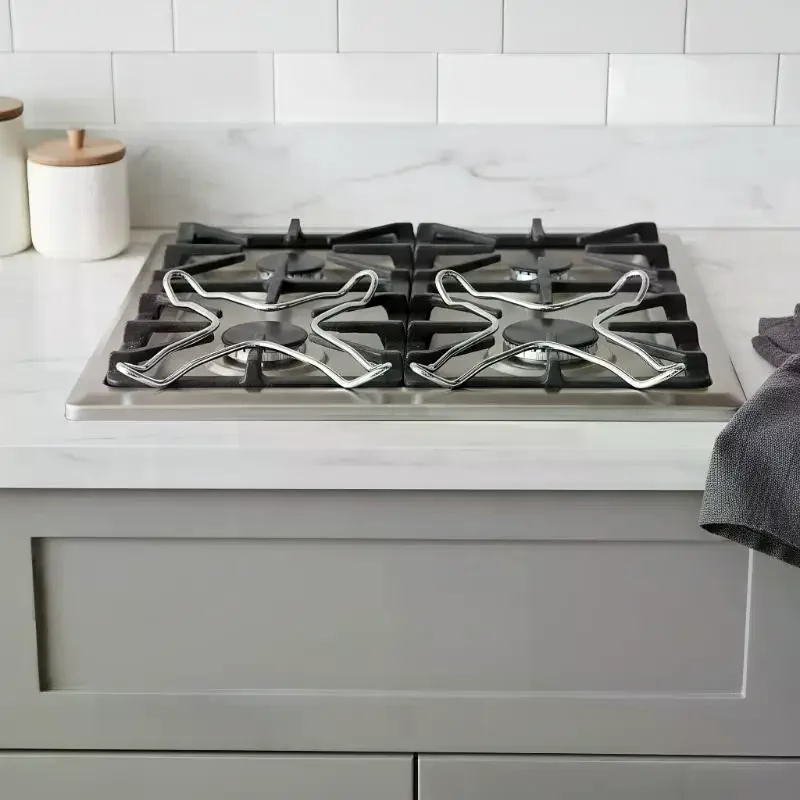1pcs Gas Stove Support Stand, Stainless Steel Stand, Camping Iron Stove Ring, Heat Diffuser, Small Pot Stand, Kitchen Cooking