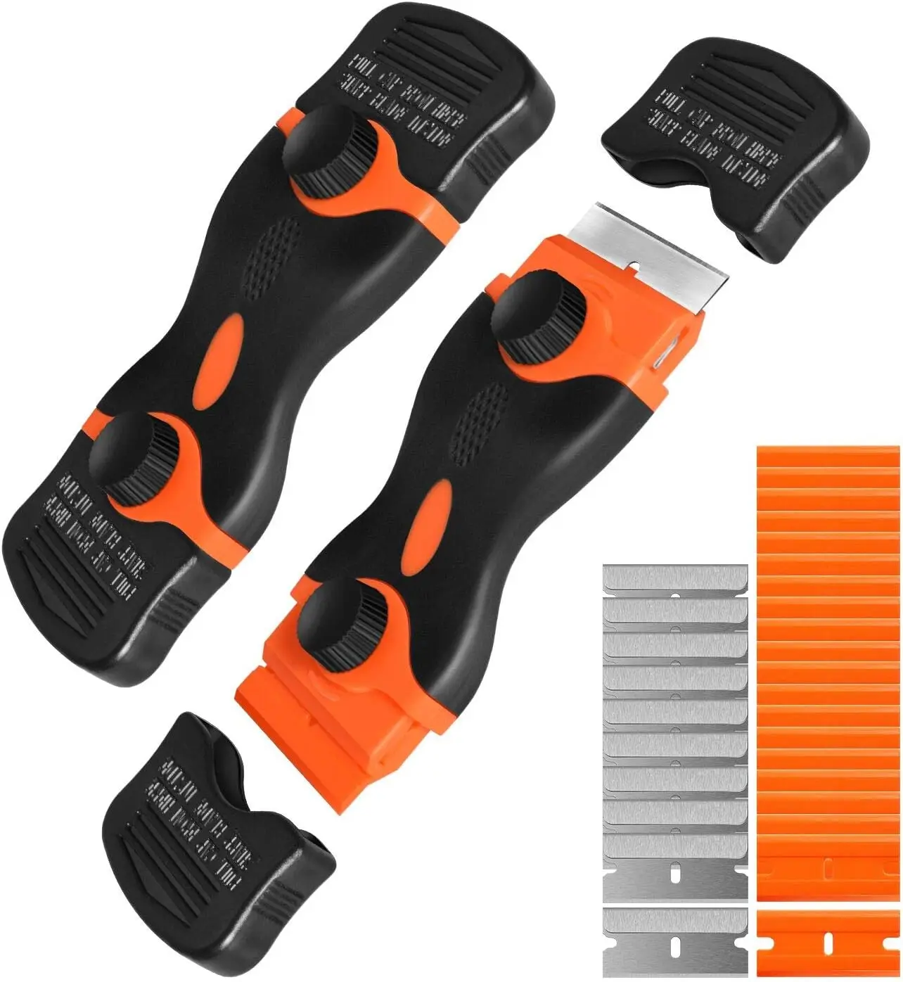 Razor Blade Scraper Tool 2PCS Multi-Purpose for Removing Labels Stickers Tint Windshield Glass