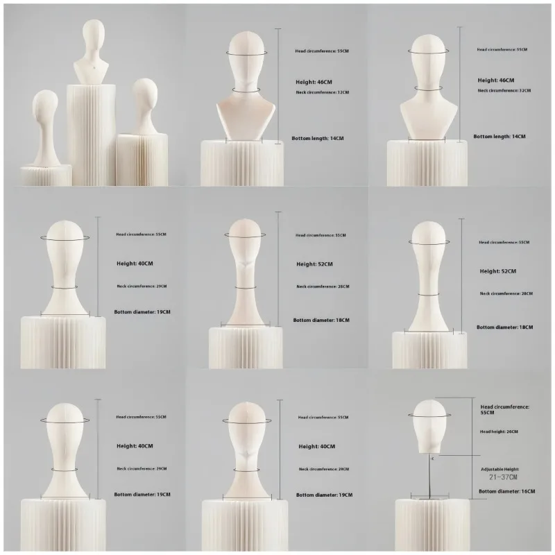 Pluggable Pin Canvas Mannequin Head with Shoulder Bust Hat Holder Model for Wigs Making Jewelry Display Clothing Store
