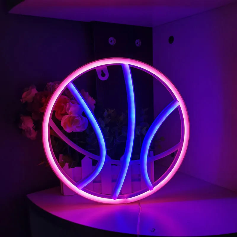 LEDバスケットボールウォールライト,ネオンライトのサイン,ナイトライト,子供の部屋,家庭,寝室,パーティー,バー,結婚式の装飾,クリスマスプレゼント