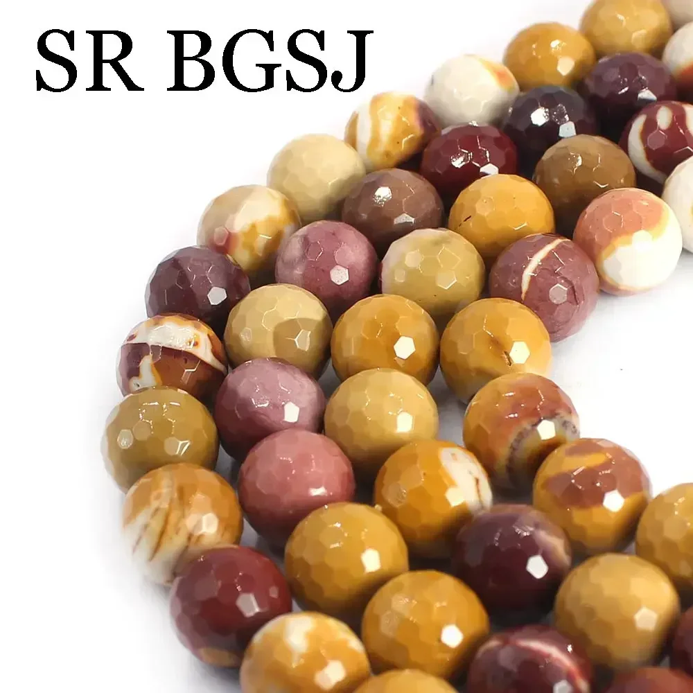 12mm BGSJ Faceted Round Natural Stone Mookaite Mookite Jasper Beads 15