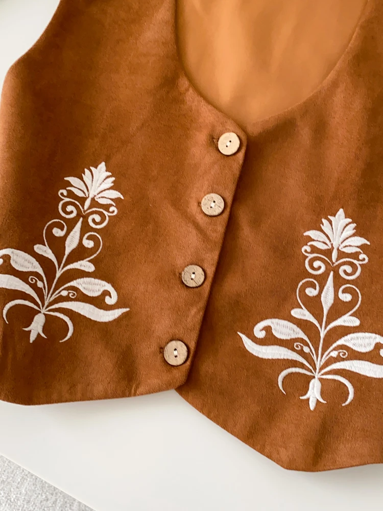 レトロ Vaion レディース ベスト トップ V ネック オープン カーディガン 鹿革 ベルベット ショルダーパッド ファッショナブルなアウターウェア 旅行用