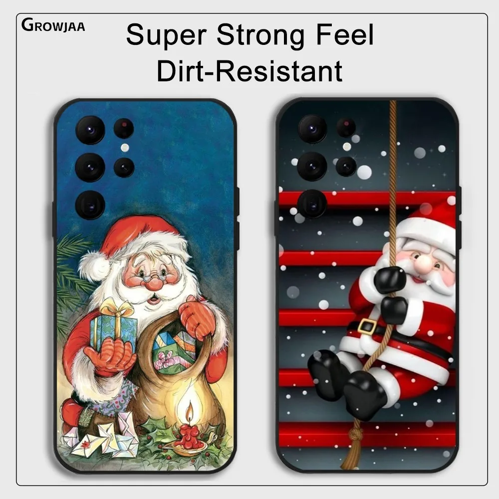 Father Christmas Cool Phone Case for Samsung Galaxy S24 Ultra S22 S23 Ultra S21 S20 5G Protective Silicone TPU Funda