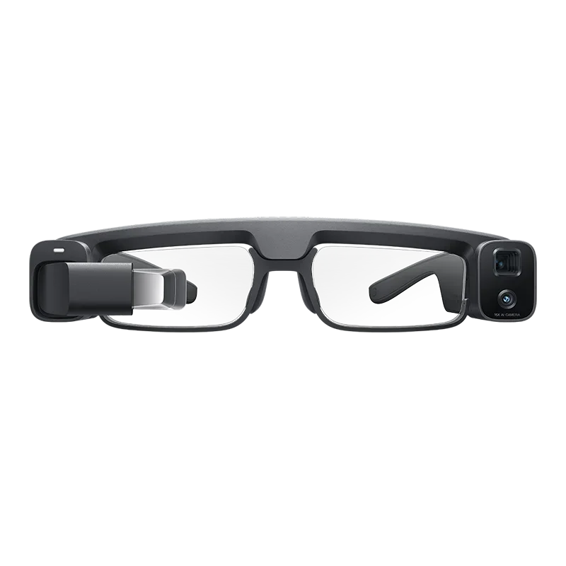 Smart AR Glasses  Mini Cam 1X-15X Hybrid Zoom Optical Display System HAF Tracking Built-in Storage Bluetooth for