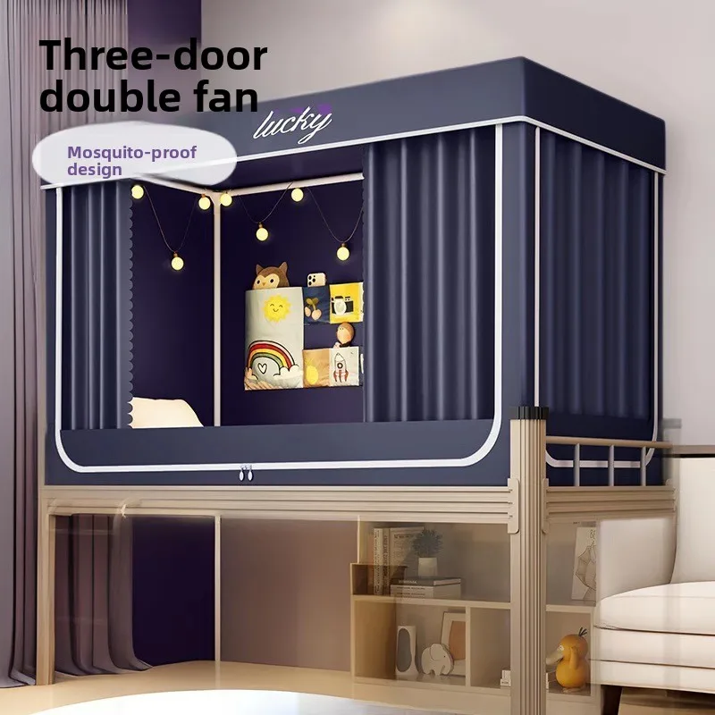 

Integrated Student Dormitory Bed Curtain Mosquito Net Stand Shade Curtain Upper Bed Lower Bed Drapery Light Blocking