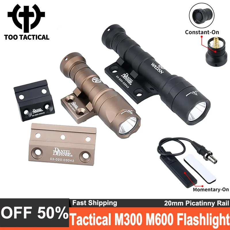 

Tactical Surefir SF M300 M600 Flashlight White LED Hunting Airsoft Scout Light Metal Offset Base Fit Mlok Keymod Rail Accessorie