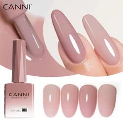 Canni-esmalte de uñas en Gel, gelatina de Color desnudo, sin HEMA, sin TPO, 9ml, transparente, semipermanente, Natural, laca de Gel de uñas francesa
