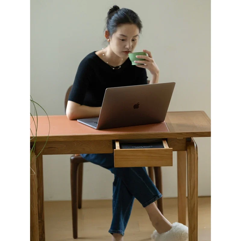 

Small apartment writing desk dressing computer combination