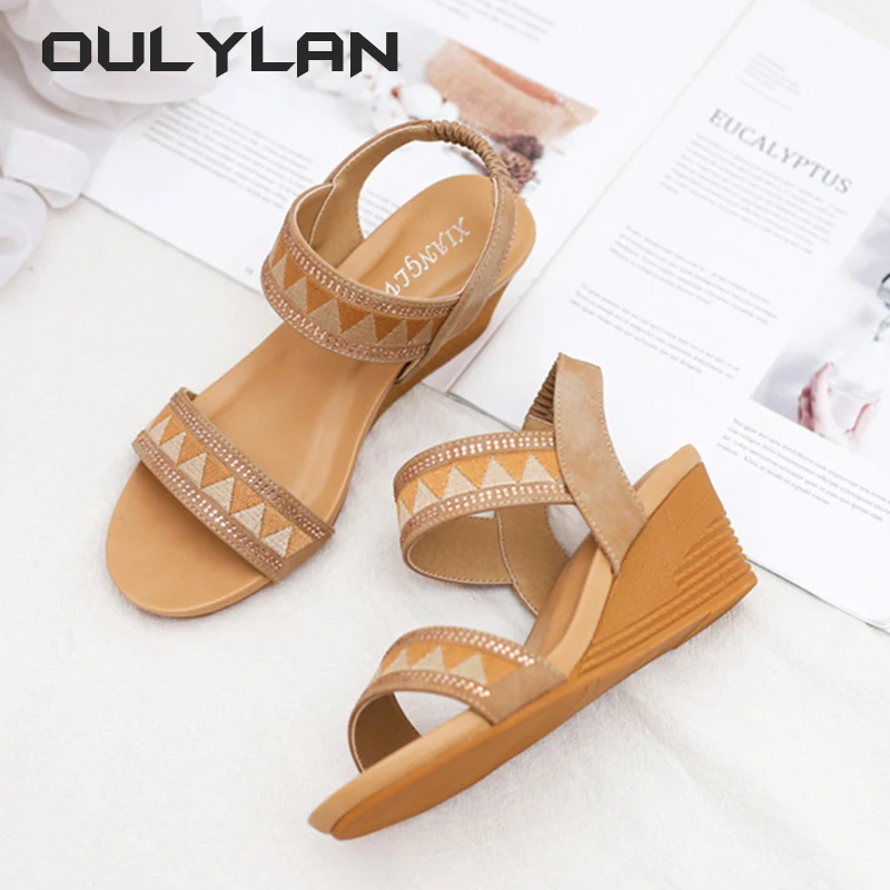 Summer shoes women sandals wedge vintage Bohemia gladiator ladies sandles for woman Plue Size