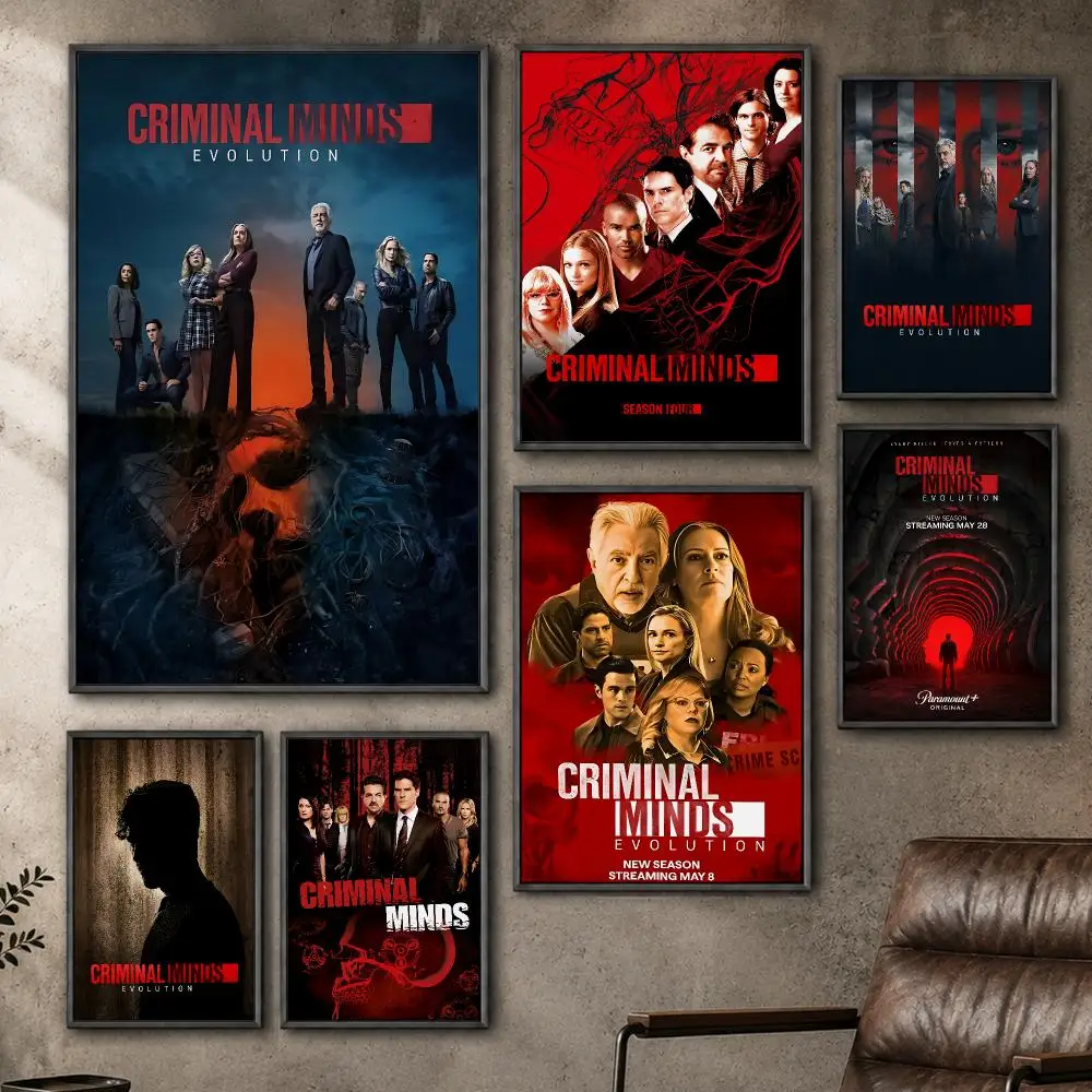 TV Criminal Minds Evolution BAU Crime Poster  PP Self Adhesive Home Garage Dorm Bar Wall Decor Aesthetic Retro Gift