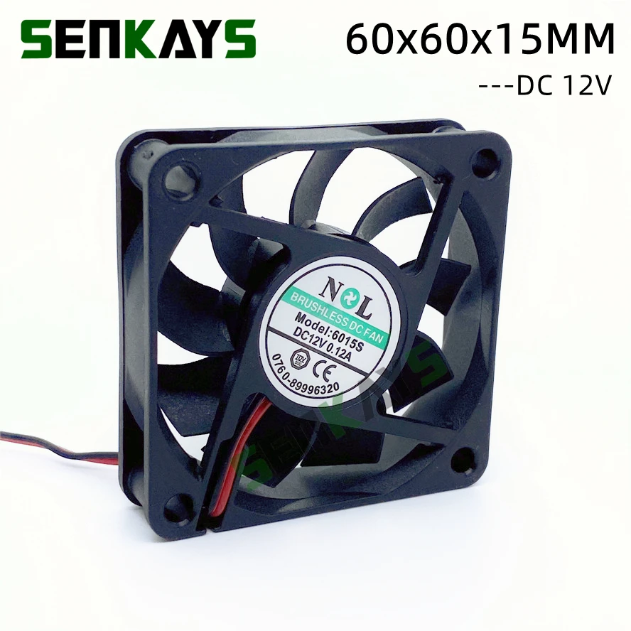 

DC12V 6015 60MM 60*60*15MM Cooling Fan Sleeve Bearing Frequency Converter Cooling Fan 2pin