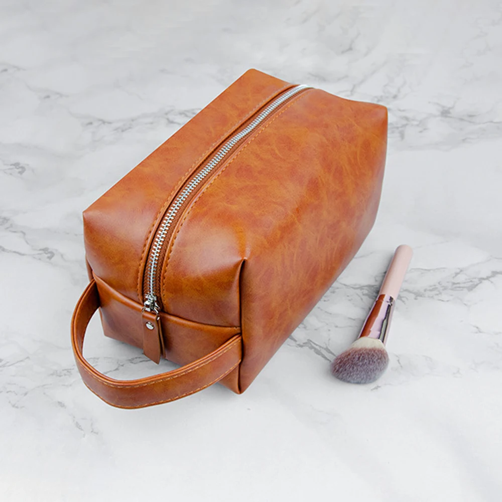 Дорожная повседневная сумка-органайзер для путешествий, винтажная косметичка из искусственной кожи для хранения косметики, подарок для отдыха