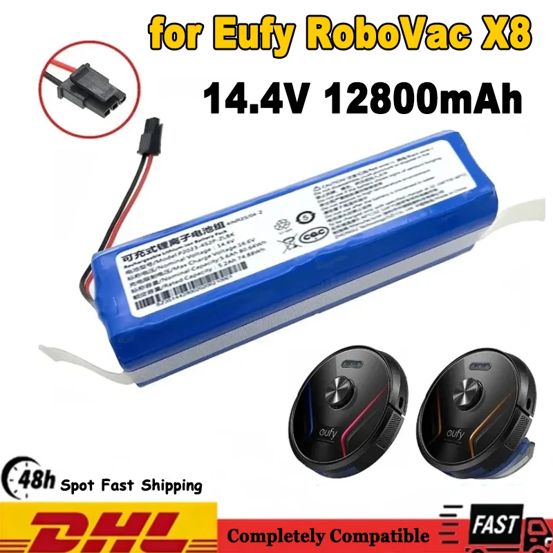 

Replacement Battery for Eufy RoboVac X8 Series Robot Vacuum fits Part Number Eufy PA61 14.4V 6800mAh/5200mAh RoboVac X8 T226X