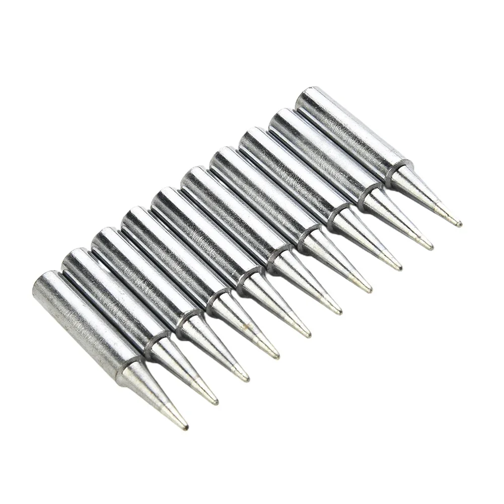 10 PCS 900M-T-B Lead-free Pure Copper Solder Iron Tips 6.3mm 4mm For Soldering Station Welding Torch Tip Welder Accessories