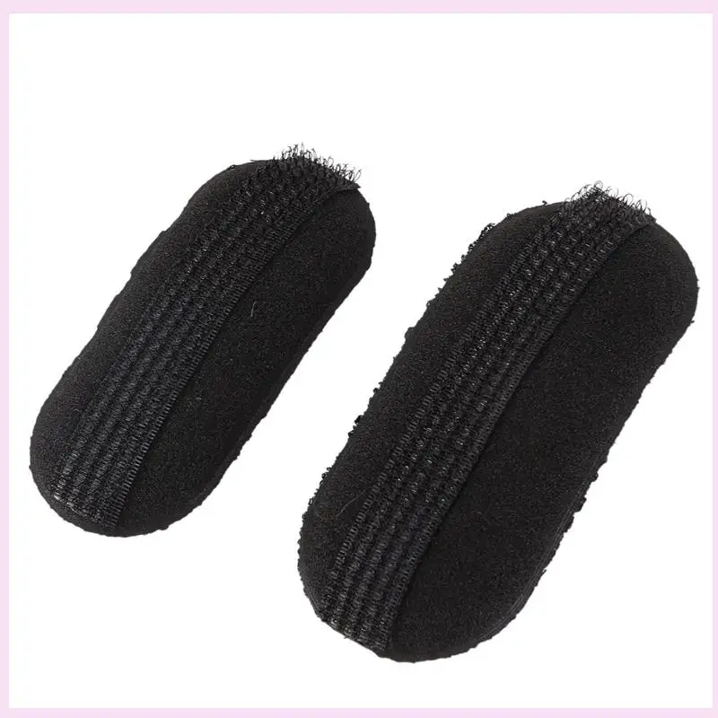 B25B 6 Pcs Black Sponge Hair Clip Volume Bumpit Padding Bun Updo