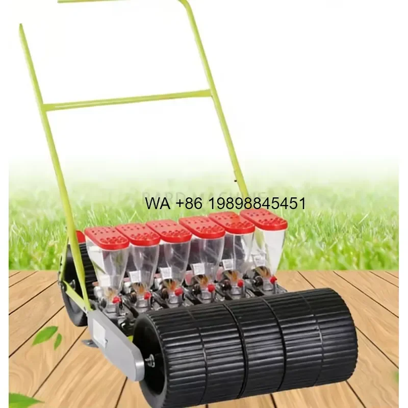 Wmwmnu Precision Manual Gear Core Hand Push Vegetable Seeder Adjustable Sowing for Celery Chinese Chives and Onion