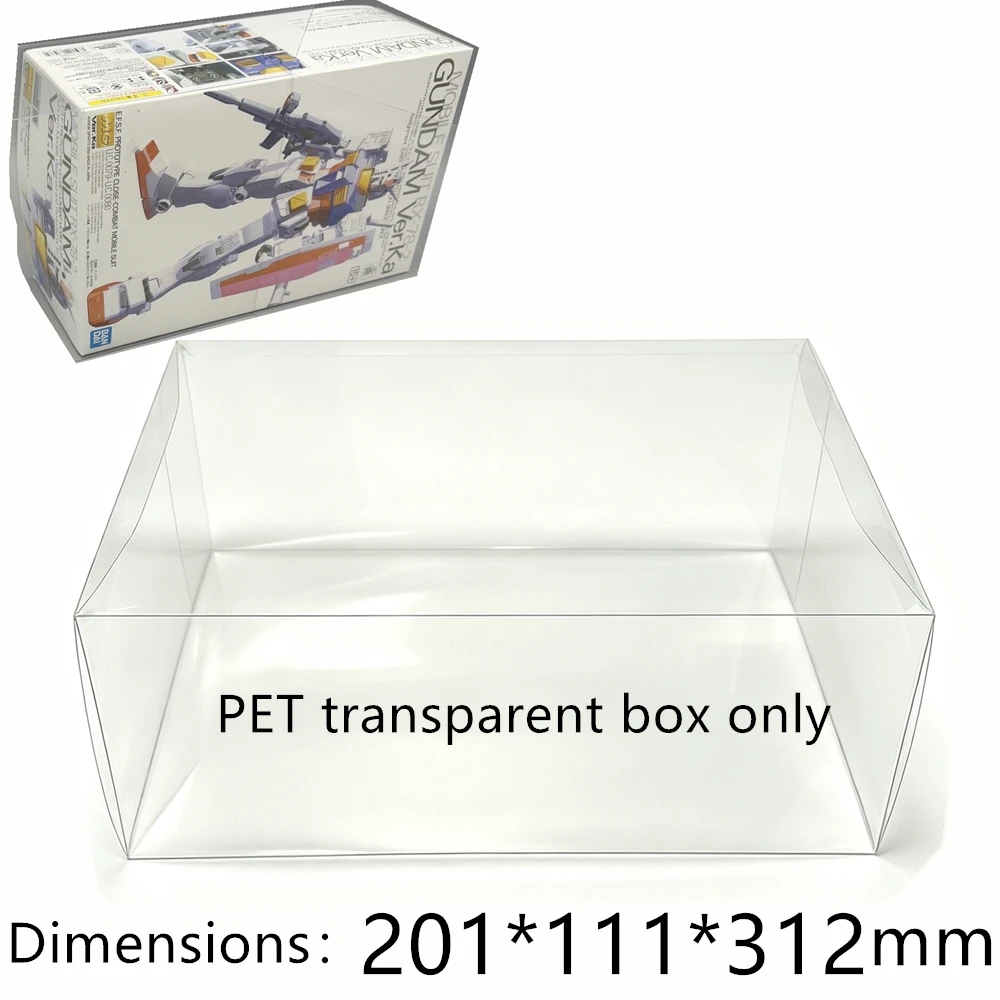 PET Transparent Card Storage Box Dustproof Clear Protector Display Case for Master Grade RX-78-2 Gundam Trading Cards