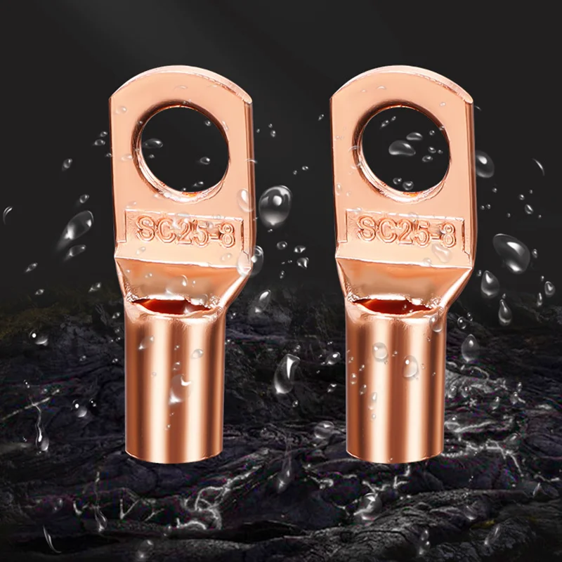 60 Pcs Box,copper Crimping Terminal,SC6-25 Copper Terminal, O-ring Copper Nose Terminal, Electrical Equipment Connector Terminal