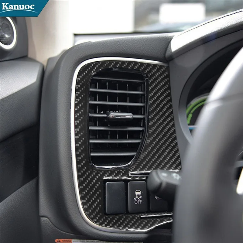 

For Mitsubishi Outlander 2014-2016 Without Navigation Carbon Fiber Driver Air Vent Stickers Car Interior Decorative Accessories