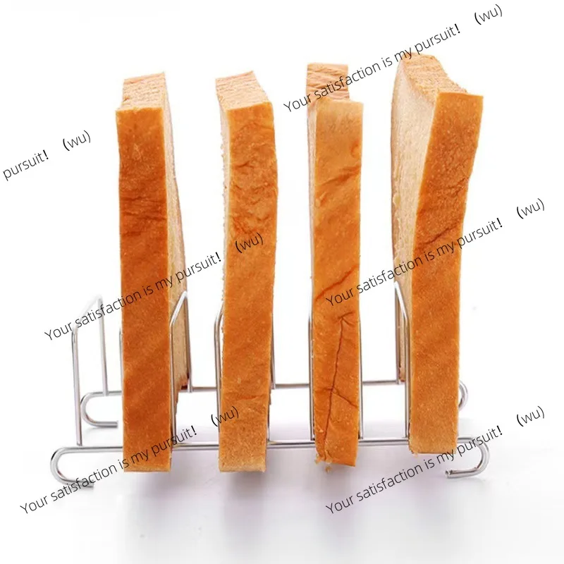 Stainless Steel Toast and Bread Rack 8 Slots Rectangle Food Display Tool For Air Fryer Accessories
