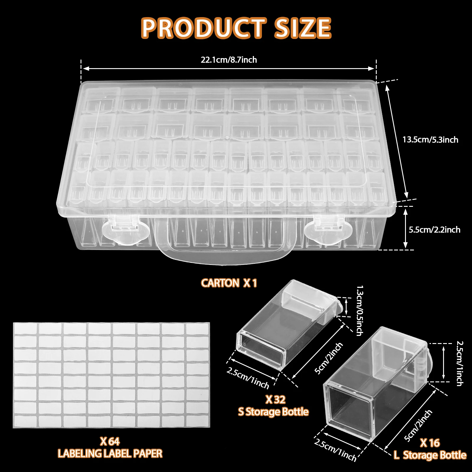 Imagem -06 - Seed Storage Organizer Box com Etiqueta Adesivos Recipiente Reutilizável Plástico Transparente 48 Slots