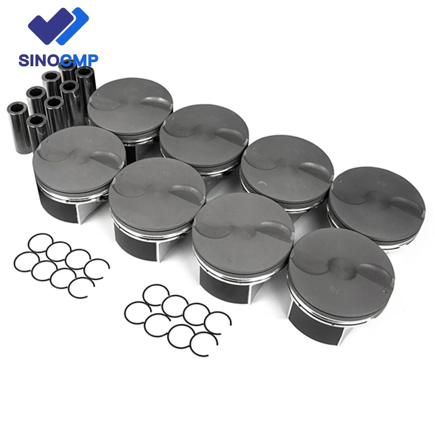 8pcs OHV 19178597 19208471 Engine Piston Set For 07-14 Cadillac Chevrolet GMC Sierra 6.2L 6162CC 376CID V8