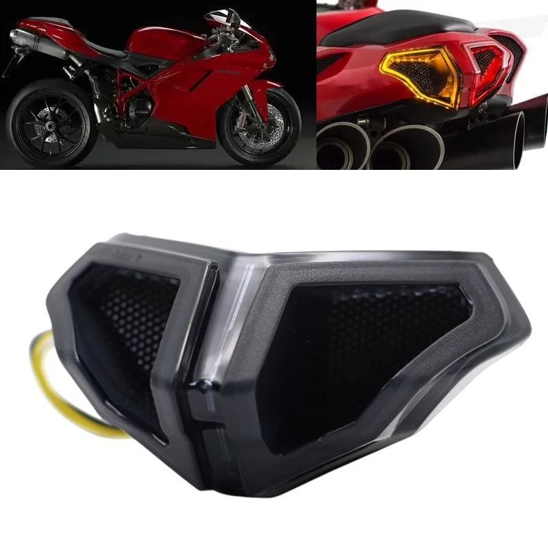 

Motorcycle Accessories LED Brake Lamp Tail Light Turn Signal Light For DUCATI 848 EVO 2008-2014 1098 1199 2007-2013 2011 2012