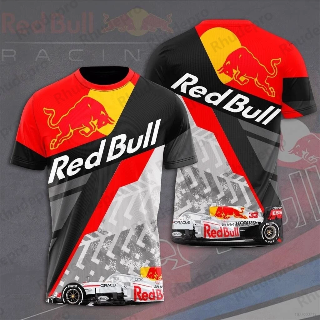 

Red Bull Pattern 3D Printing Mens Leisure Sports New Summer Fashion T-shirt Motorcycle Jersey Ropa Hombre