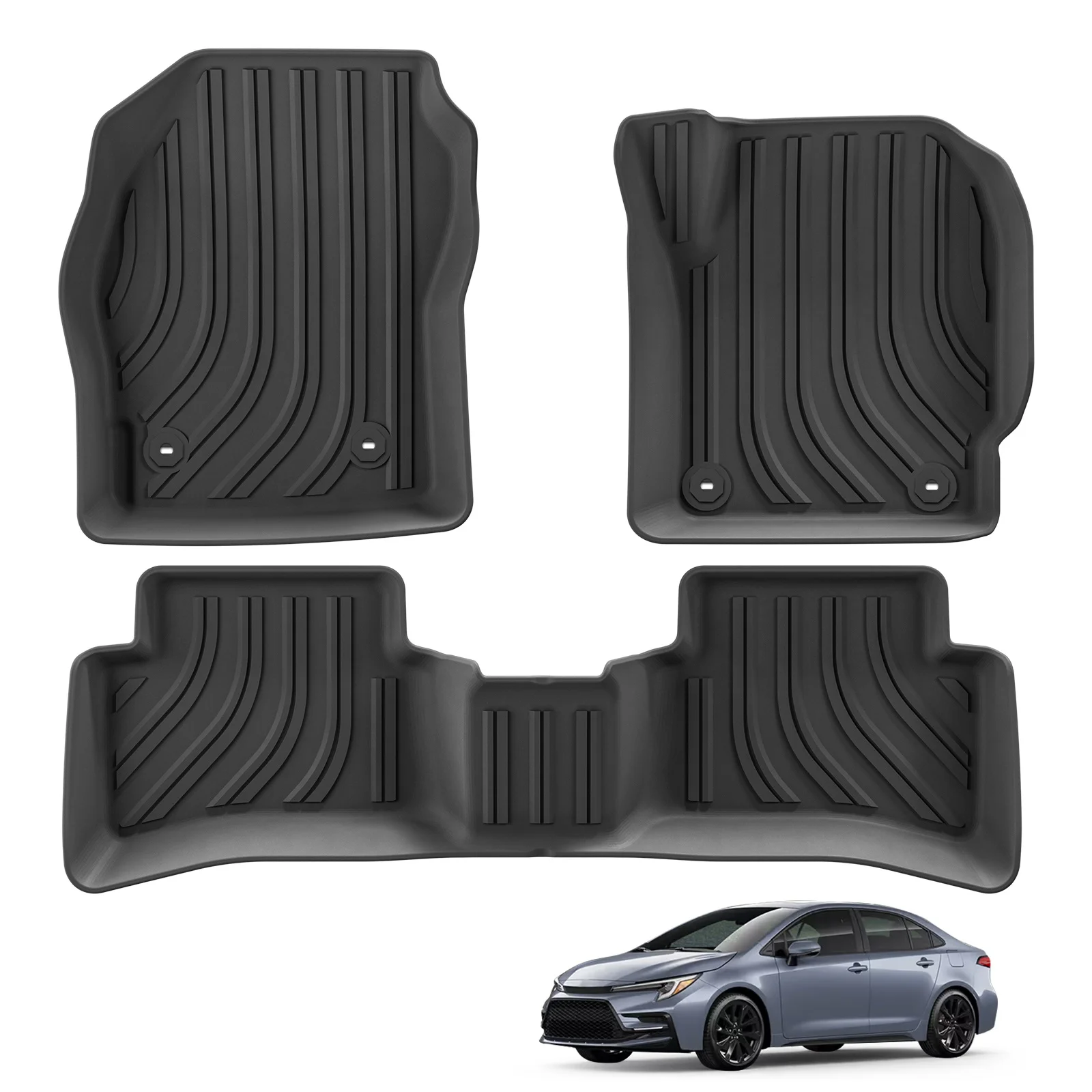 RHD-Fußmatten für Toyota Corolla Sport/Hatchback 210 Series Fuel 2019-2025, TPE 3D-Schutz, Allwetter-Zubehör – Detail 1