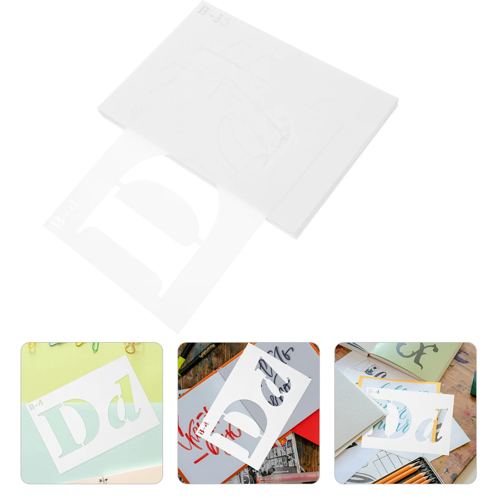 

40Pcs Alphabet Number Symbol Stencils Cool Calligraphy Templates for Crafts DIY Projects Wall Wood Fabric Painting Sturdy Pet