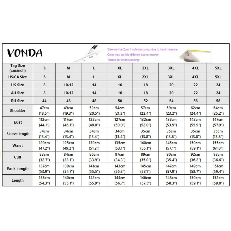 VONDA Elegant Party Women Summer Dress Half Sleeve Plus Size Dresses Ruffle Sleeve OL Work Vestidos Long Maxi Dress Streetwear 6