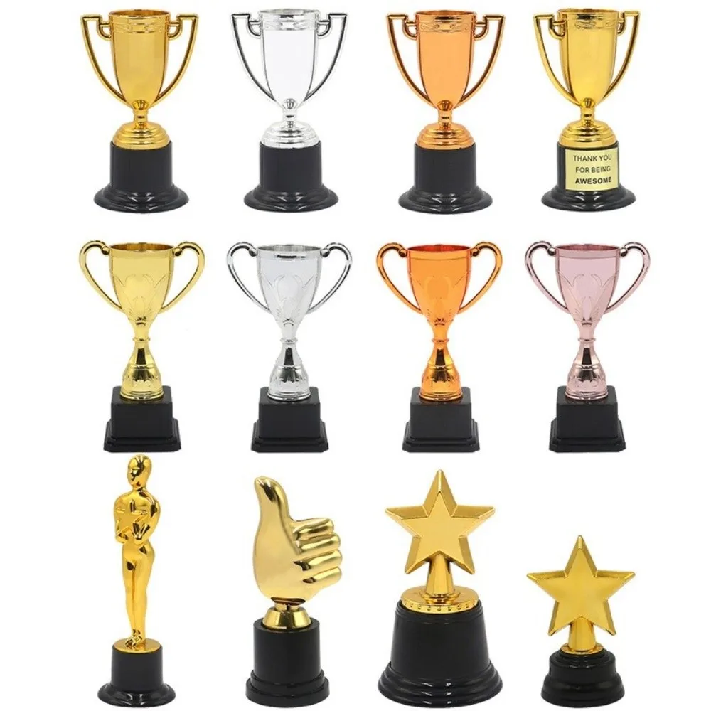 Multi Style Plastic Trophy Plastic Material Small Size Award Trophies Pentagram Star Trophy Model Award Cup Kids Party