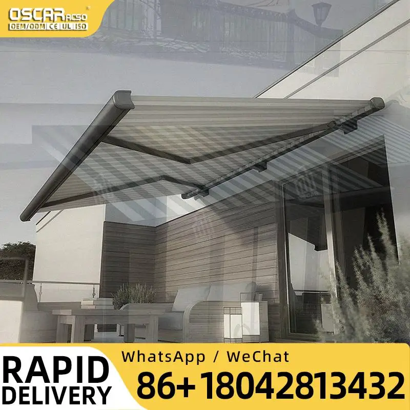 Patio Outdoor Motorized Retractable Sunshade New Design Canopy for Garden Balcony Terrace Retractable Awning